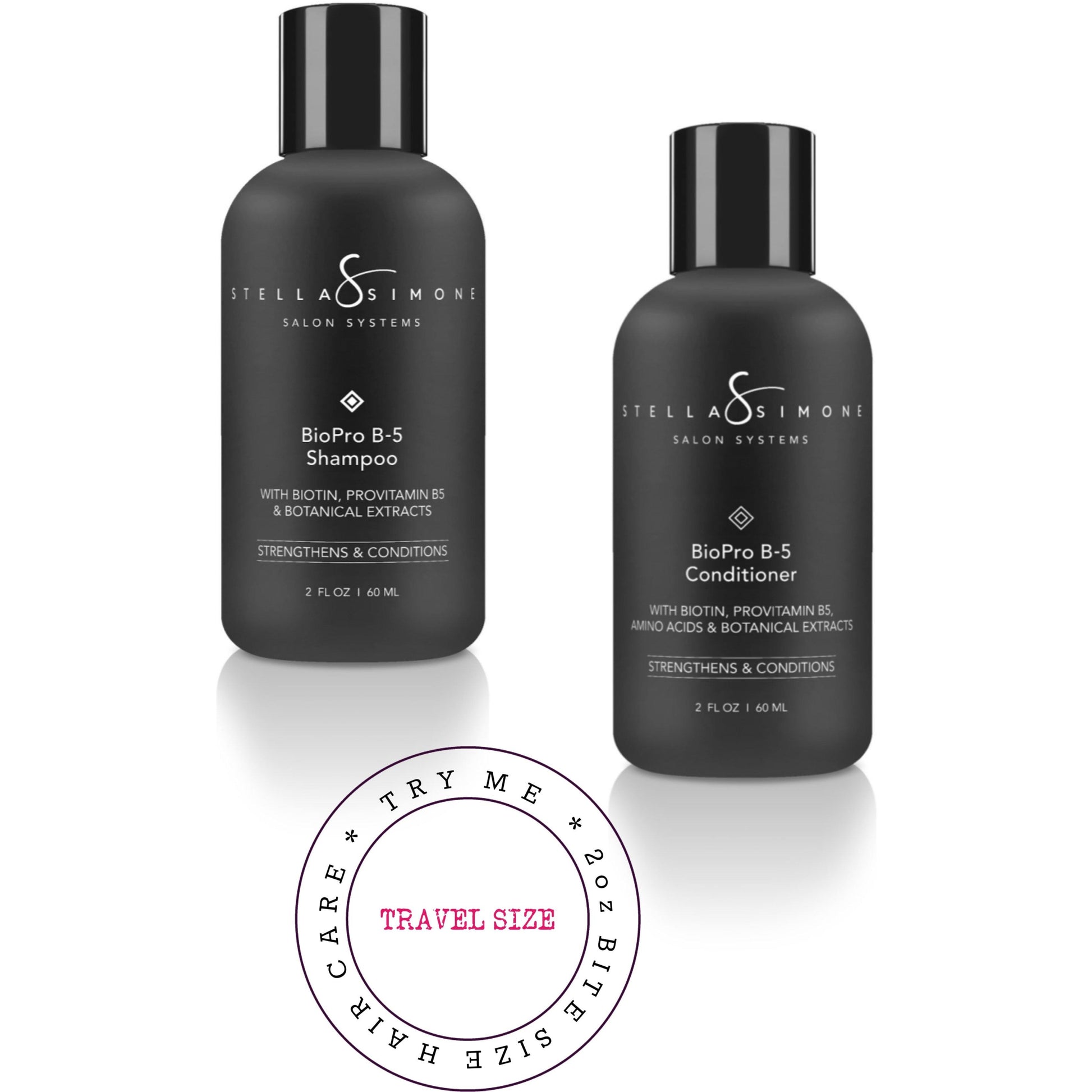 Biotin ProGrade + Rosemary | Mini Shampoo and Conditioner | 2 PC | TryMe Kit | Vegan 🌱 | StellaSimone Salon Systems.