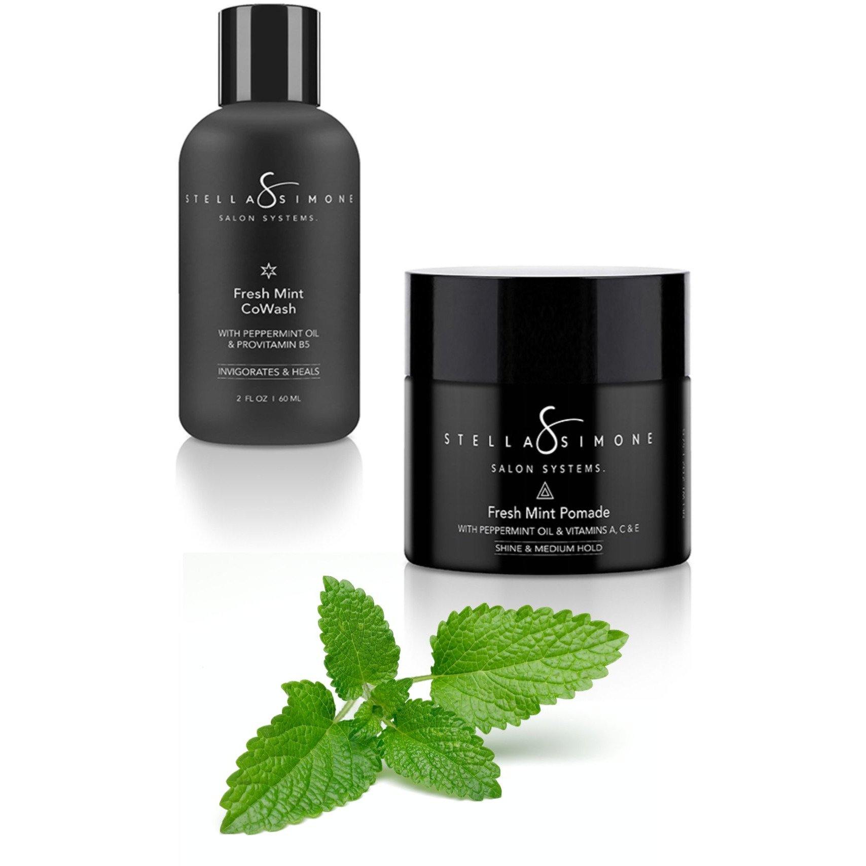 Going All Natural | Chemical Free Hair | Peppermint + Green Tea + Botanical Extracts | 4 PC | Haircare Kit | No Added Gluten | StellaSimone Salon Systems.