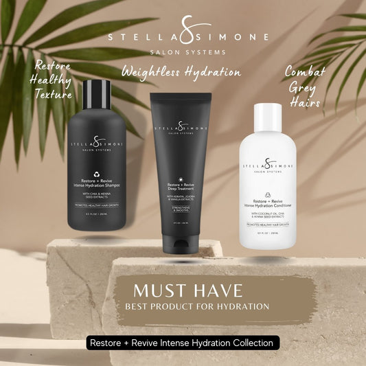 Restore + Revive Intense Hydration | 3 PC Bundle | Free Shipping | StellaSimone Salon Systems.