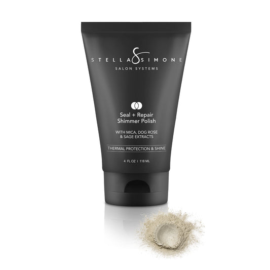 Seal + Repair Shimmer Polish | Reduces Blow Drying Time | 2A - 4C Textures | Vegan 🌱 | StellaSimone Salon Systems.